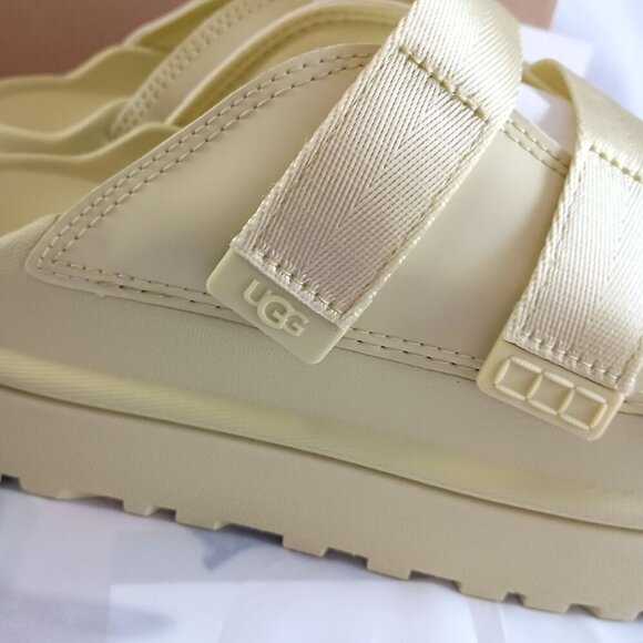 UGG Goldenglow Slide Platform Sandals NIB Women’s 10 Golden Apple - Picture 4 of 11